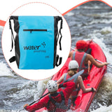 Maxbell 25L PVC Water Resistant Backpack Wear Resistant for Water Sports Storage Bag Light Blue
