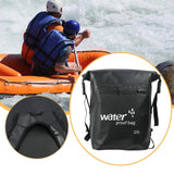 Maxbell 25L PVC Water Resistant Backpack Wear Resistant for Water Sports Storage Bag Black
