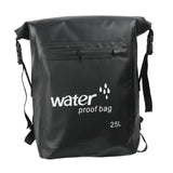 Maxbell 25L PVC Water Resistant Backpack Wear Resistant for Water Sports Storage Bag Black