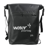 Maxbell 25L PVC Water Resistant Backpack Wear Resistant for Water Sports Storage Bag Black
