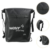 Maxbell 25L PVC Water Resistant Backpack Wear Resistant for Water Sports Storage Bag Black