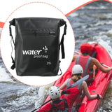 Maxbell 25L PVC Water Resistant Backpack Wear Resistant for Water Sports Storage Bag Black