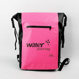 Maxbell 25L PVC Water Resistant Backpack Wear Resistant for Water Sports Storage Bag Pink