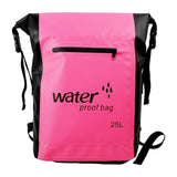 Maxbell 25L PVC Water Resistant Backpack Wear Resistant for Water Sports Storage Bag Pink