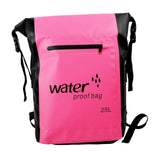 Maxbell 25L PVC Water Resistant Backpack Wear Resistant for Water Sports Storage Bag Pink