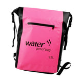 Maxbell 25L PVC Water Resistant Backpack Wear Resistant for Water Sports Storage Bag Pink