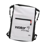 Maxbell 25L PVC Water Resistant Backpack Wear Resistant for Water Sports Storage Bag White