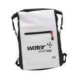 Maxbell 25L PVC Water Resistant Backpack Wear Resistant for Water Sports Storage Bag White