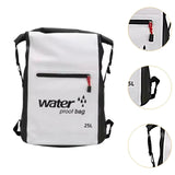 Maxbell 25L PVC Water Resistant Backpack Wear Resistant for Water Sports Storage Bag White