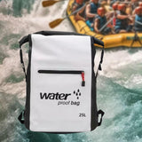 Maxbell 25L PVC Water Resistant Backpack Wear Resistant for Water Sports Storage Bag White