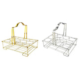 Maxbell Water Bottle Carrier 12 Bottles Capacity Basket for Restaurant Bike Catering Gold