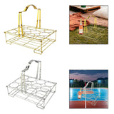 Maxbell Water Bottle Carrier 12 Bottles Capacity Basket for Restaurant Bike Catering Gold