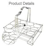 Maxbell Water Bottle Carrier 12 Bottles Capacity Basket for Restaurant Bike Catering Silver