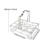 Maxbell Water Bottle Carrier 12 Bottles Capacity Basket for Restaurant Bike Catering Silver