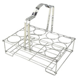 Maxbell Water Bottle Carrier 12 Bottles Capacity Basket for Restaurant Bike Catering Silver