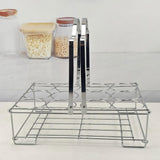 Maxbell Water Bottle Carrier 12 Bottles Capacity Basket for Restaurant Bike Catering Silver