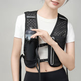 Maxbell Hydration Backpack Adjustable Straps Running Vest Pack for Trail Hiking Race Black
