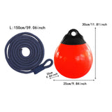 Maxbell Boat Buoy Ball with Eyelet Easy to Use Anchor Buoy for Docking Marking Yacht Blue Rope