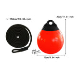 Maxbell Boat Buoy Ball with Eyelet Easy to Use Anchor Buoy for Docking Marking Yacht Black Rope