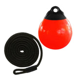 Maxbell Boat Buoy Ball with Eyelet Easy to Use Anchor Buoy for Docking Marking Yacht Black Rope