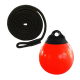Maxbell Boat Buoy Ball with Eyelet Easy to Use Anchor Buoy for Docking Marking Yacht Black Rope