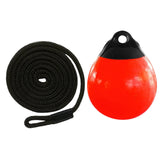 Maxbell Boat Buoy Ball with Eyelet Easy to Use Anchor Buoy for Docking Marking Yacht Black Rope
