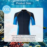 Maxbell Wetsuit Top Men Scuba Diving Suit Swimsuit for Canoeing Surfing Water Sports XXL