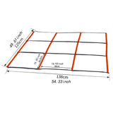 Maxbell Agility Training Ladder Balance Instant Set up Workout Portable Speed Ladder red