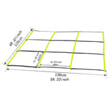 Maxbell Agility Training Ladder Balance Instant Set up Workout Portable Speed Ladder green