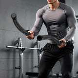 Maxbell 2Pcs Ropeless Battle Ropes Strength Training Fitness Heavy Rope for Exercise rubber covered