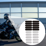 Maxbell 10x Reflective Stickers Decor Warning Sticker for Bicycle Vehicles Rain Gear Black
