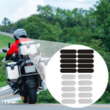 Maxbell 10x Reflective Stickers Decor Warning Sticker for Bicycle Vehicles Rain Gear Black