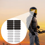 Maxbell 10x Reflective Stickers Decor Warning Sticker for Bicycle Vehicles Rain Gear Black