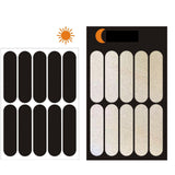 Maxbell 10x Reflective Stickers Decor Warning Sticker for Bicycle Vehicles Rain Gear Black
