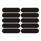 Maxbell 10x Reflective Stickers Decor Warning Sticker for Bicycle Vehicles Rain Gear Black