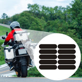 Maxbell 10x Reflective Stickers Decor Warning Sticker for Bicycle Vehicles Rain Gear Black