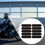 Maxbell 10x Reflective Stickers Decor Warning Sticker for Bicycle Vehicles Rain Gear Black