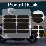 Maxbell 10x Reflective Stickers Decor Warning Sticker for Bicycle Vehicles Rain Gear Black