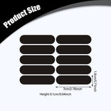 Maxbell 10x Reflective Stickers Decor Warning Sticker for Bicycle Vehicles Rain Gear Black
