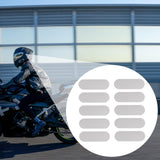 Maxbell 10x Reflective Stickers Decor Warning Sticker for Bicycle Vehicles Rain Gear Silver