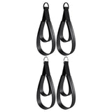 Maxbell 2Pcs D Rings Straps Handle Yoga Home Pilates Double Loop Straps for Reformer Black Rings