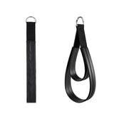 Maxbell 2Pcs D Rings Straps Handle Yoga Home Pilates Double Loop Straps for Reformer Black Rings