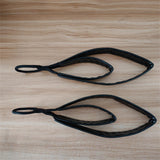 Maxbell 2Pcs D Rings Straps Handle Yoga Home Pilates Double Loop Straps for Reformer Black Rings