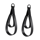 Maxbell 2Pcs D Rings Straps Handle Yoga Home Pilates Double Loop Straps for Reformer Black Rings