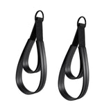 Maxbell 2Pcs D Rings Straps Handle Yoga Home Pilates Double Loop Straps for Reformer Black Rings