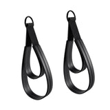 Maxbell 2Pcs D Rings Straps Handle Yoga Home Pilates Double Loop Straps for Reformer Black Rings