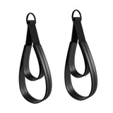 Maxbell 2Pcs D Rings Straps Handle Yoga Home Pilates Double Loop Straps for Reformer Black Rings