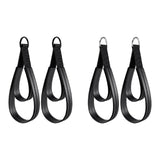 Maxbell 2Pcs D Rings Straps Handle Yoga Home Pilates Double Loop Straps for Reformer Black Rings