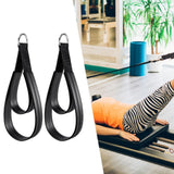 Maxbell 2Pcs D Rings Straps Handle Yoga Home Pilates Double Loop Straps for Reformer Silver Rings