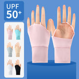Maxbell Summer Sunblock Gloves Soft Driving Gloves for Outdoor Sports Picnic Camping Pink